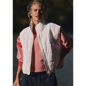 NWT Free People Movement Pippa Packable Puffer Vest Sleeveless in White Medium